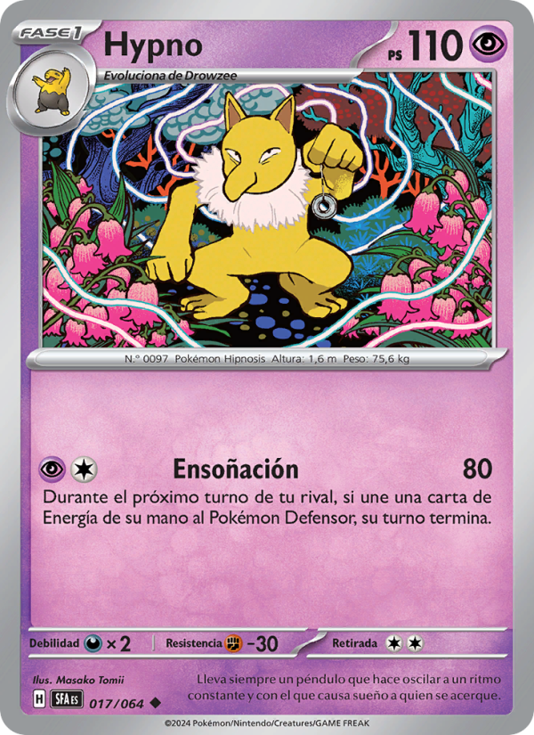 Hypno 017 — Nebel der Sagen (Spanish Pokémon TCG card)