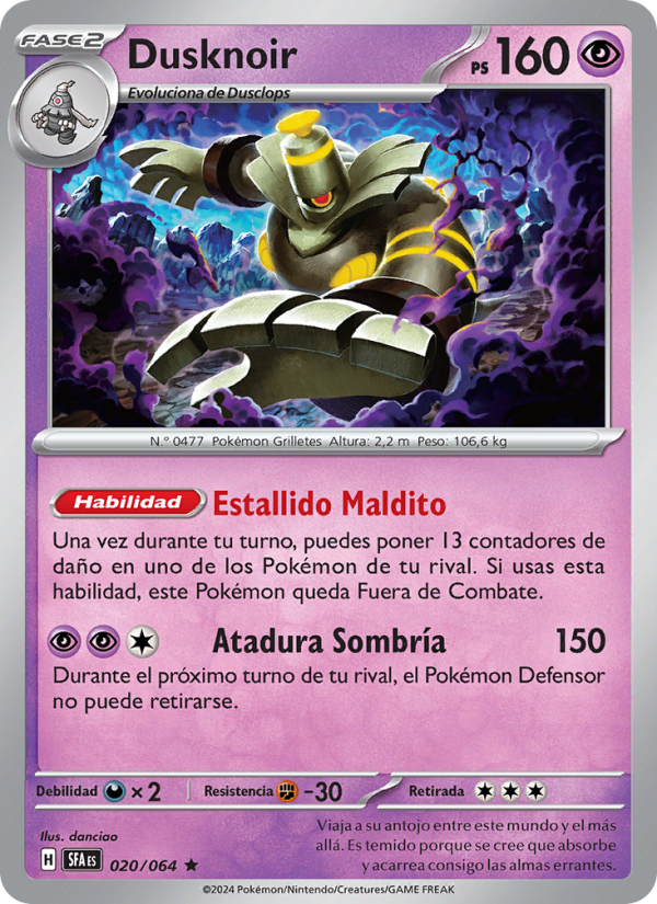Dusknoir 020 — Nebel der Sagen (Spanish Pokémon TCG card)