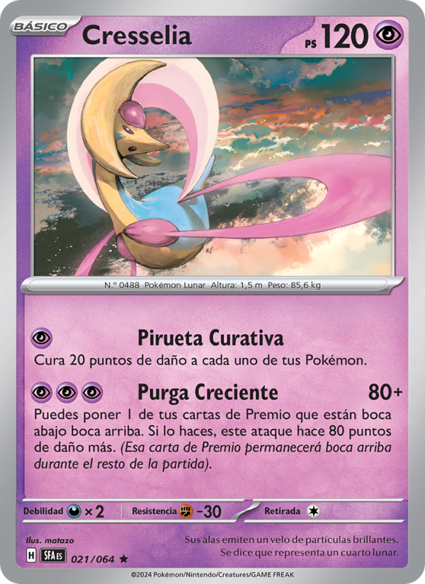 Cresselia 021 — Nebel der Sagen (Spanish Pokémon TCG card)