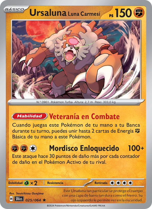 Ursaluna Luna Carmesí 025 — Nebel der Sagen (Spanish Pokémon TCG card)