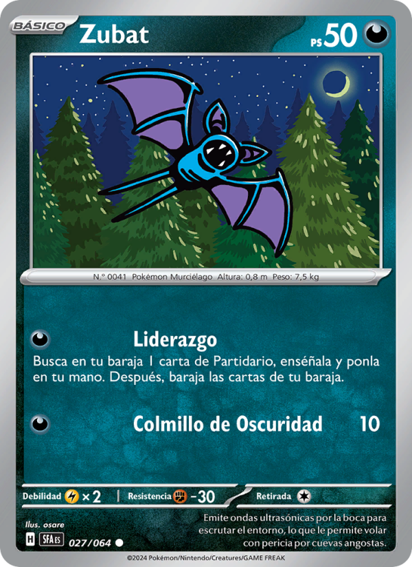 Zubat 027 — Nebel der Sagen (Spanish Pokémon TCG card)