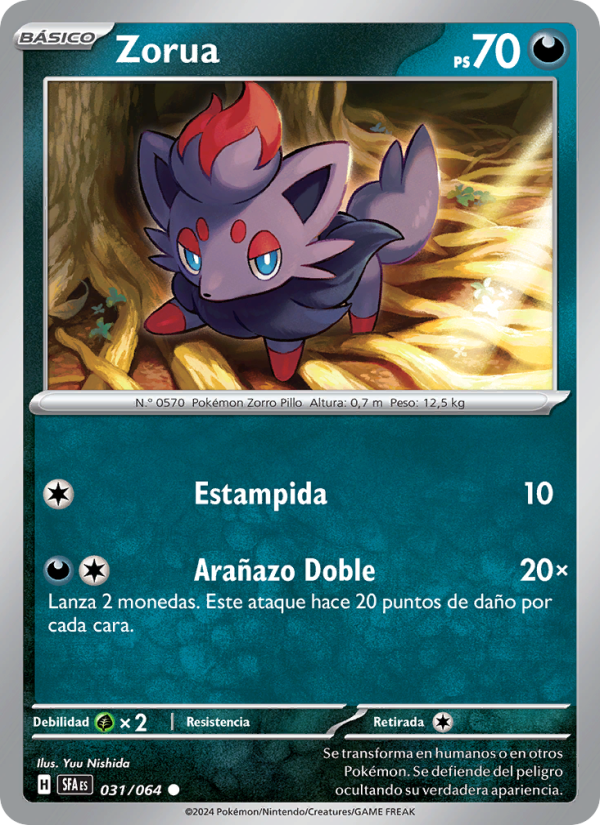 Zorua 031 — Nebel der Sagen (Spanish Pokémon TCG card)