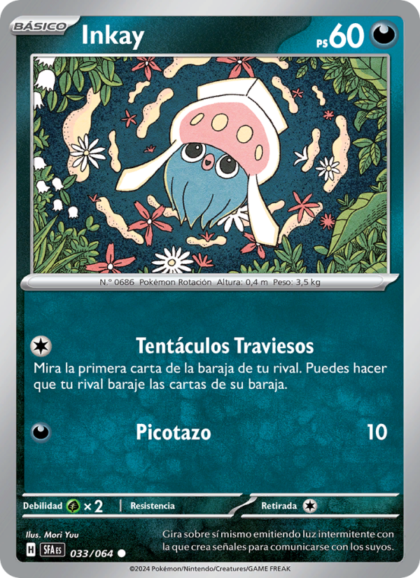 Inkay 033 — Nebel der Sagen (Spanish Pokémon TCG card)