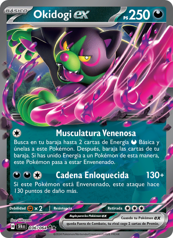 Okidogi ex 036 — Nebel der Sagen (Spanish Pokémon TCG card)