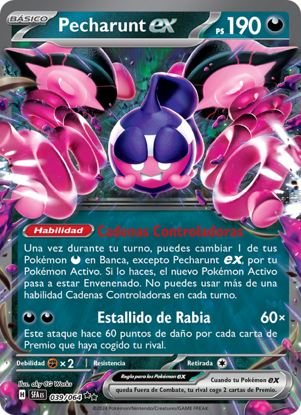 Pecharunt ex 039 — Nebel der Sagen (Spanish Pokémon TCG card)