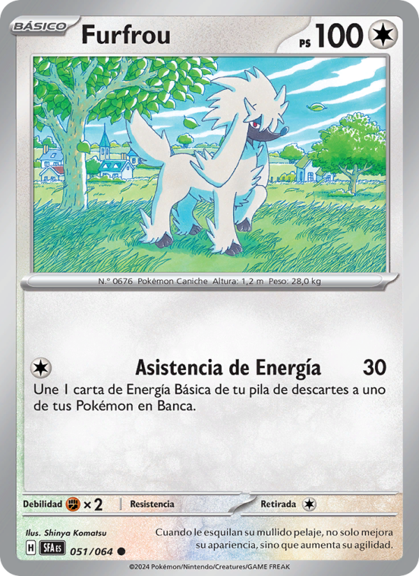 Furfrou 051 — Nebel der Sagen (Spanish Pokémon TCG card)