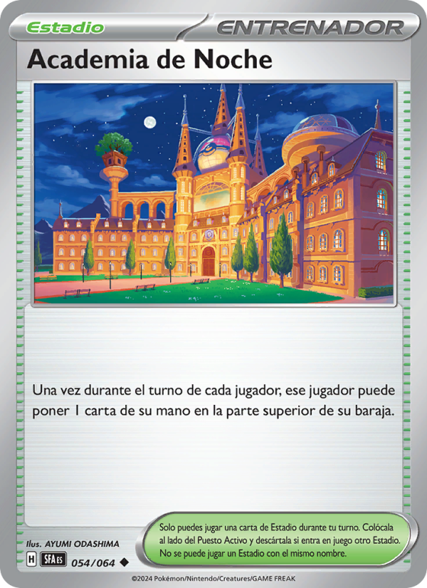 Academia de Noche 054 — Nebel der Sagen (Spanish Pokémon TCG card)