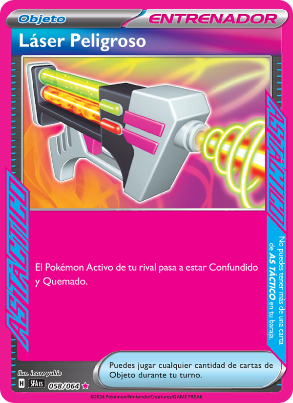 Láser Peligroso 058 — Nebel der Sagen (Spanish Pokémon TCG card)