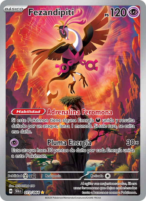 Fezandipiti 073 — Nebel der Sagen (Spanish Pokémon TCG card)