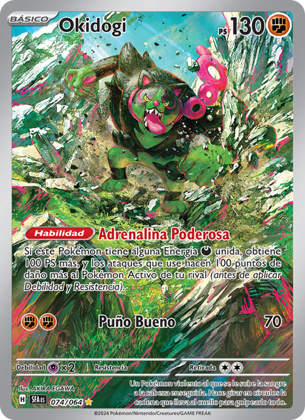 Okidogi 074 — Nebel der Sagen (Spanish Pokémon TCG card)