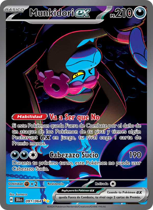 Munkidori ex 091 — Nebel der Sagen (Spanish Pokémon TCG card)