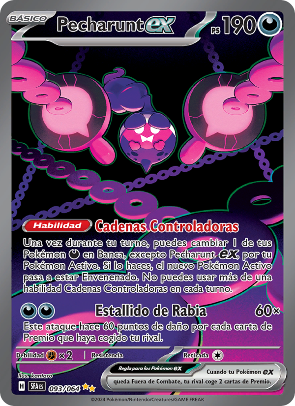 Pecharunt ex 093 — Nebel der Sagen (Spanish Pokémon TCG card)