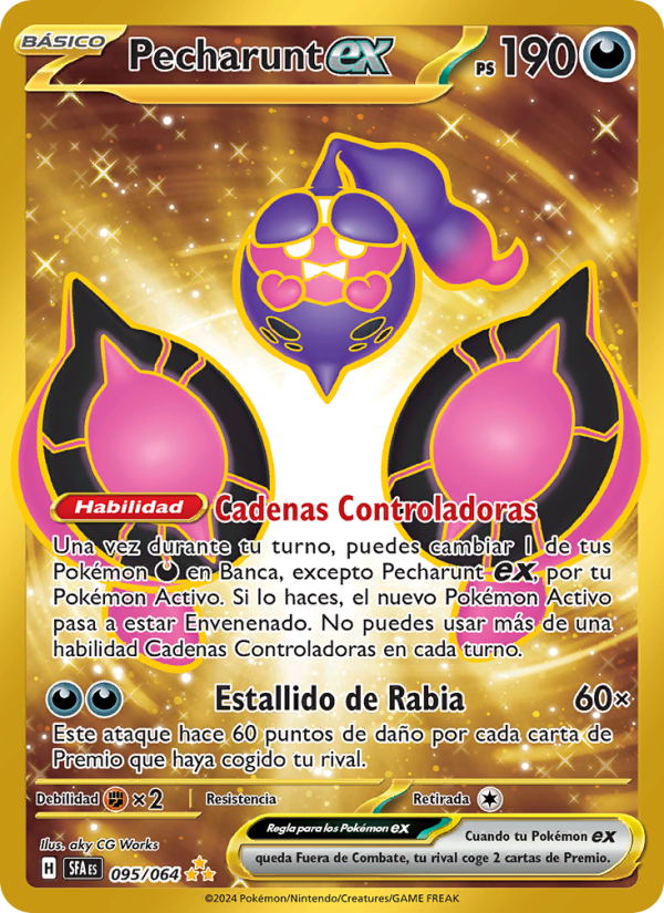 Pecharunt ex 095 — Nebel der Sagen (Spanish Pokémon TCG card)