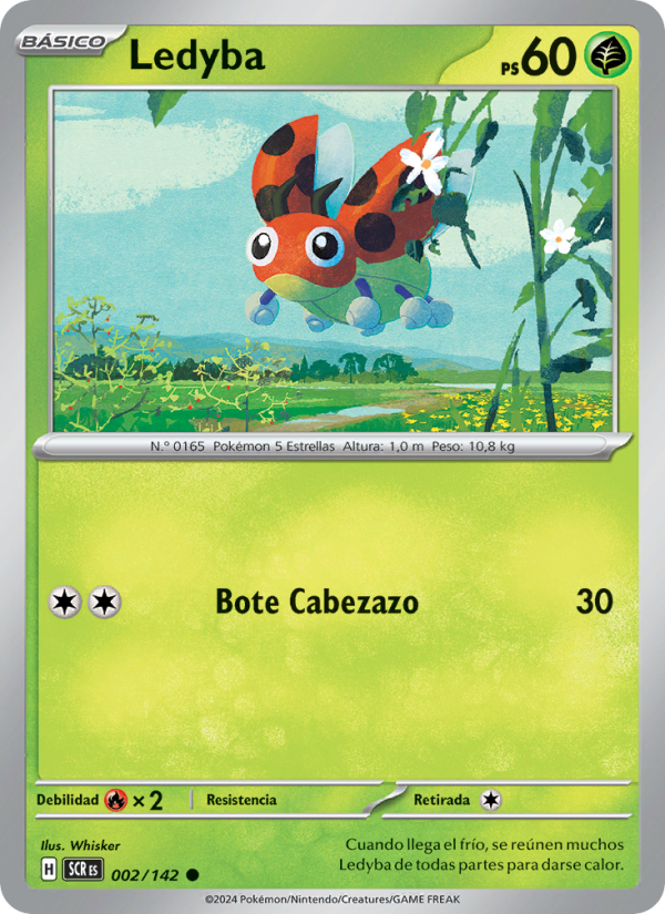 Ledyba 002 — Stellar Crown (Spanish Pokémon TCG card)
