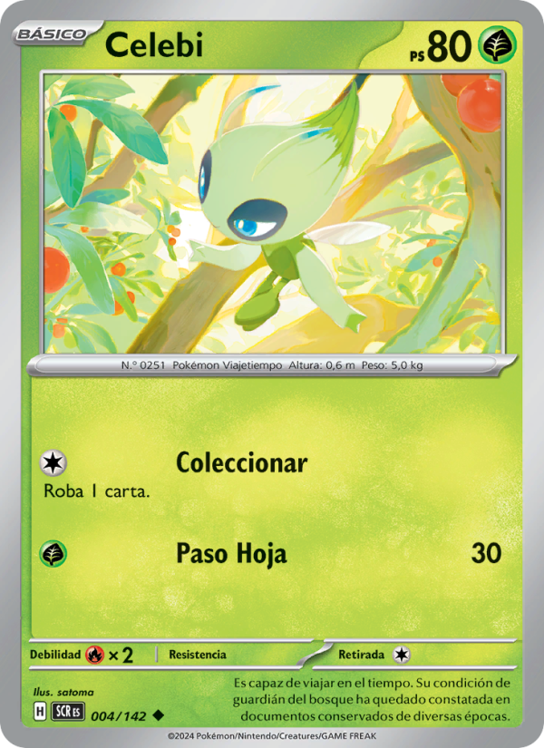 Celebi 004 — Stellar Crown (Spanish Pokémon TCG card)