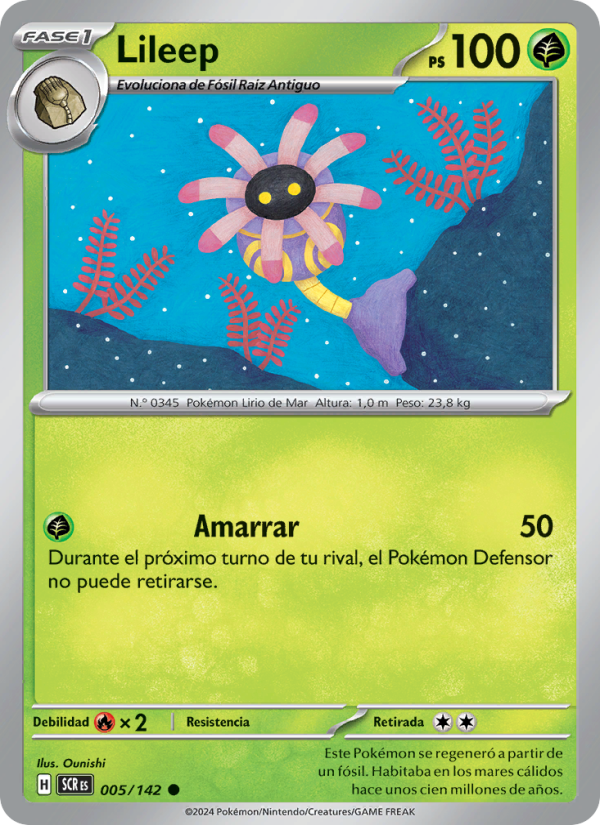 Lileep 005 — Stellar Crown (Spanish Pokémon TCG card)