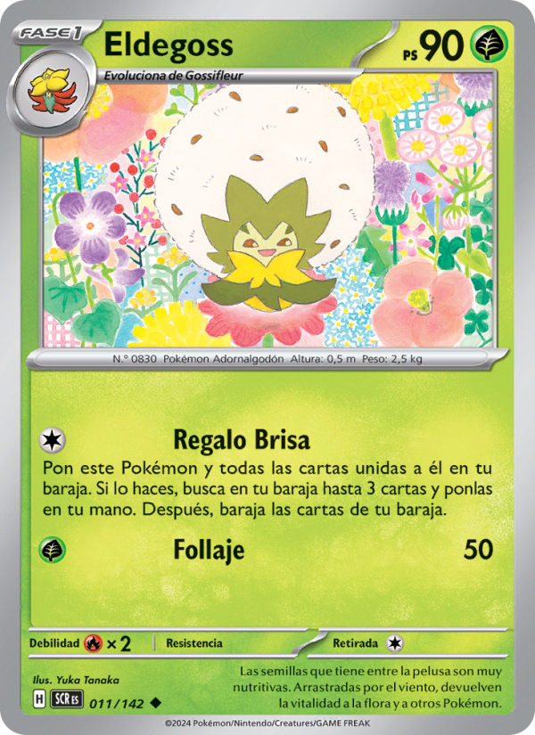Eldegoss 011 — Stellar Crown (Spanish Pokémon TCG card)