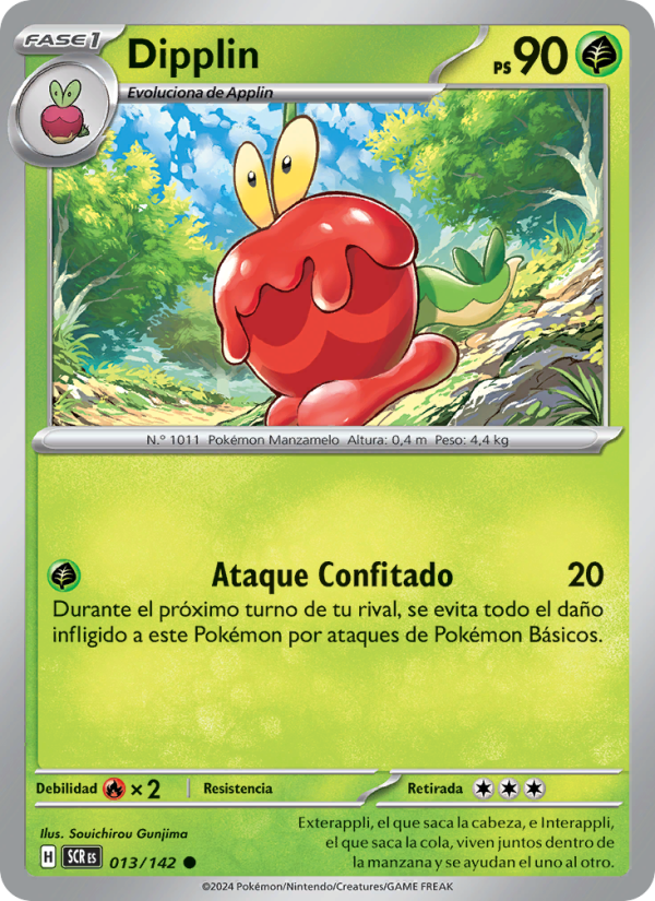 Dipplin 013 — Stellar Crown (Spanish Pokémon TCG card)