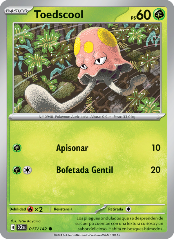 Toedscool 017 — Stellar Crown (Spanish Pokémon TCG card)