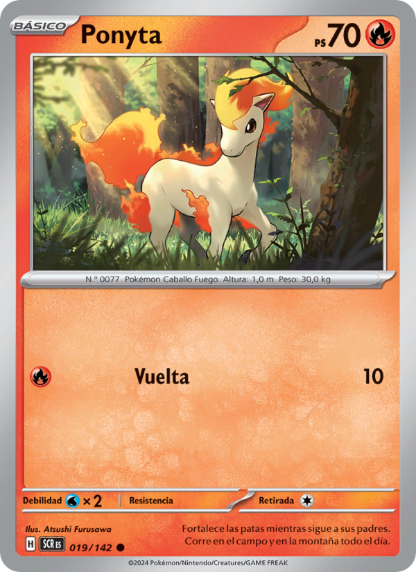 Ponyta 019 — Stellar Crown (Spanish Pokémon TCG card)