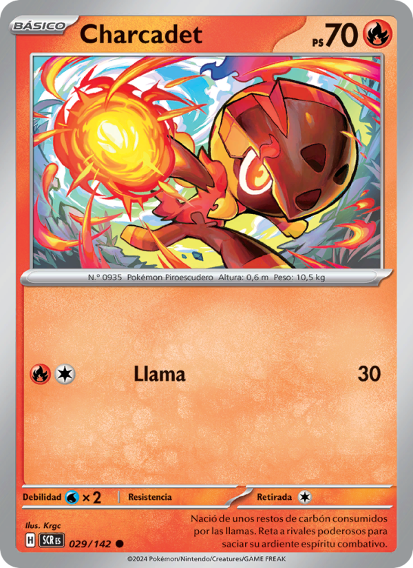 Charcadet 029 — Stellar Crown (Spanish Pokémon TCG card)