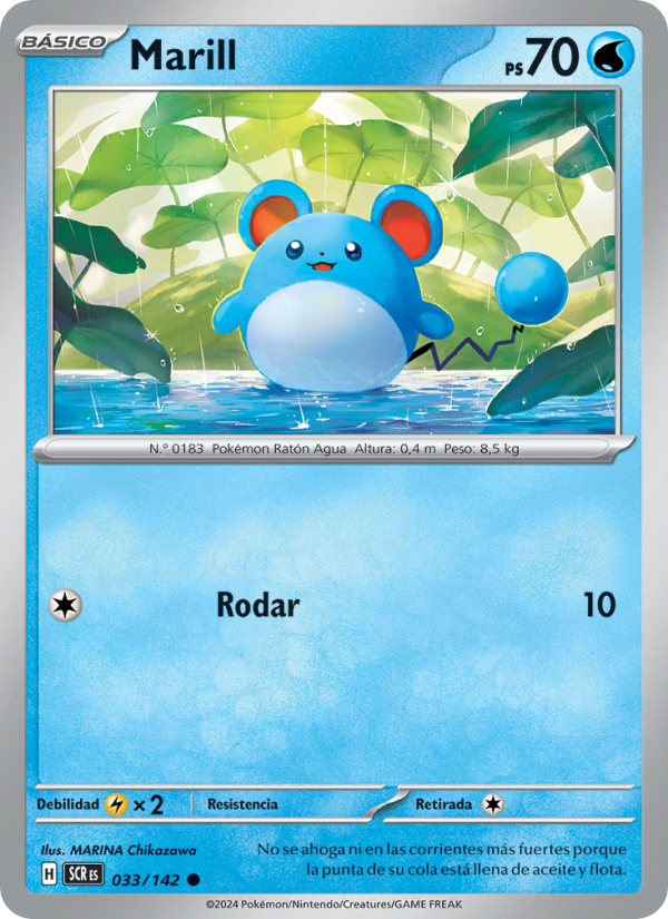 Marill 033 — Stellar Crown (Spanish Pokémon TCG card)