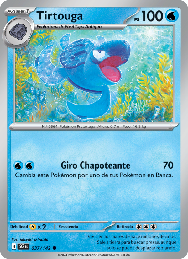 Tirtouga 037 — Stellar Crown (Spanish Pokémon TCG card)