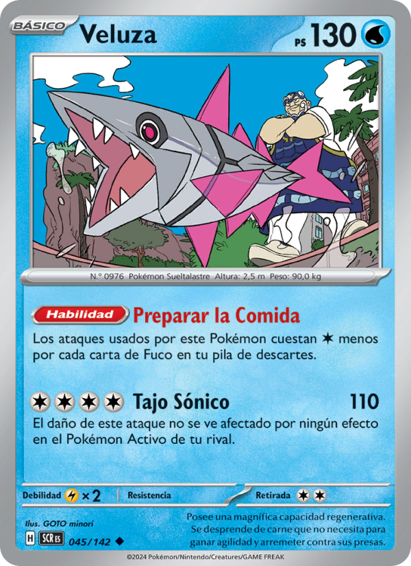 Veluza 045 — Stellar Crown (Spanish Pokémon TCG card)