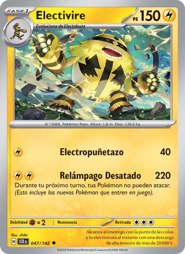 Electivire 047 — Stellar Crown (Spanish Pokémon TCG card)