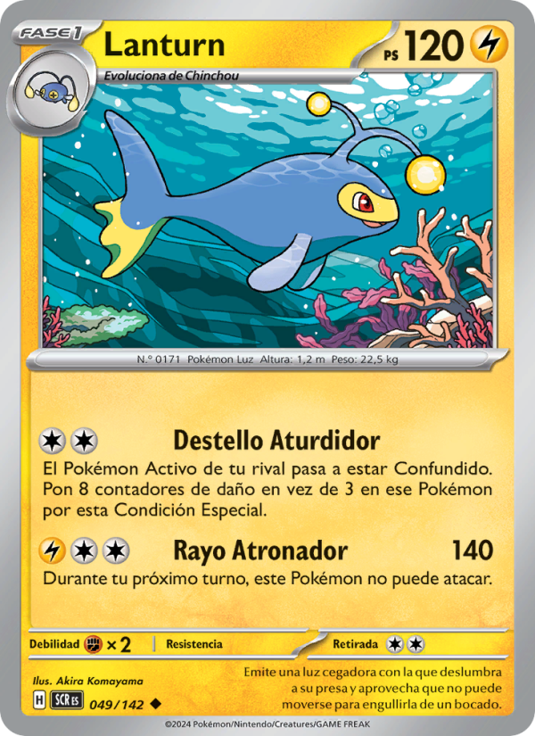 Lanturn 049 — Stellar Crown (Spanish Pokémon TCG card)