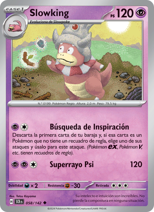 Slowking 058 — Stellar Crown (Spanish Pokémon TCG card)