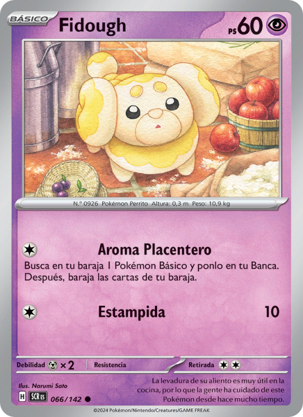 Fidough 066 — Stellar Crown (Spanish Pokémon TCG card)