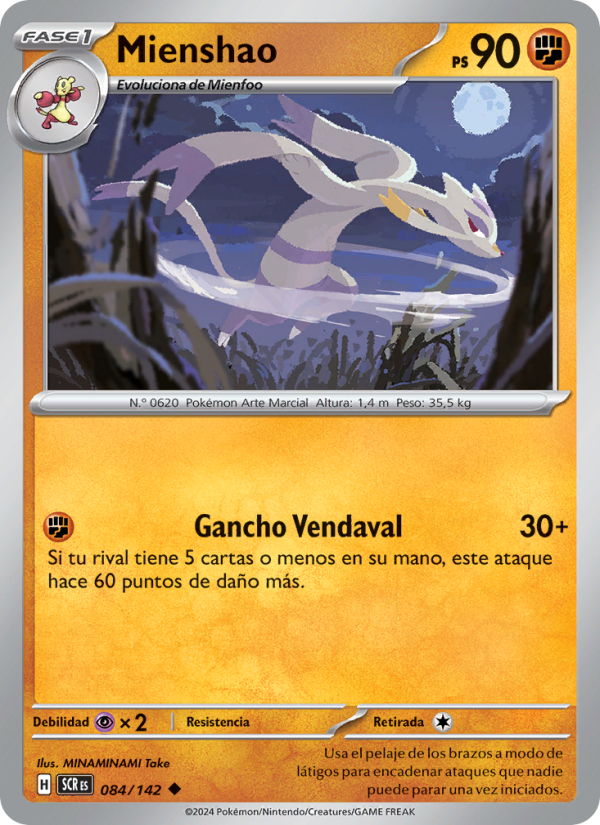 Mienshao 084 — Stellar Crown (Spanish Pokémon TCG card)