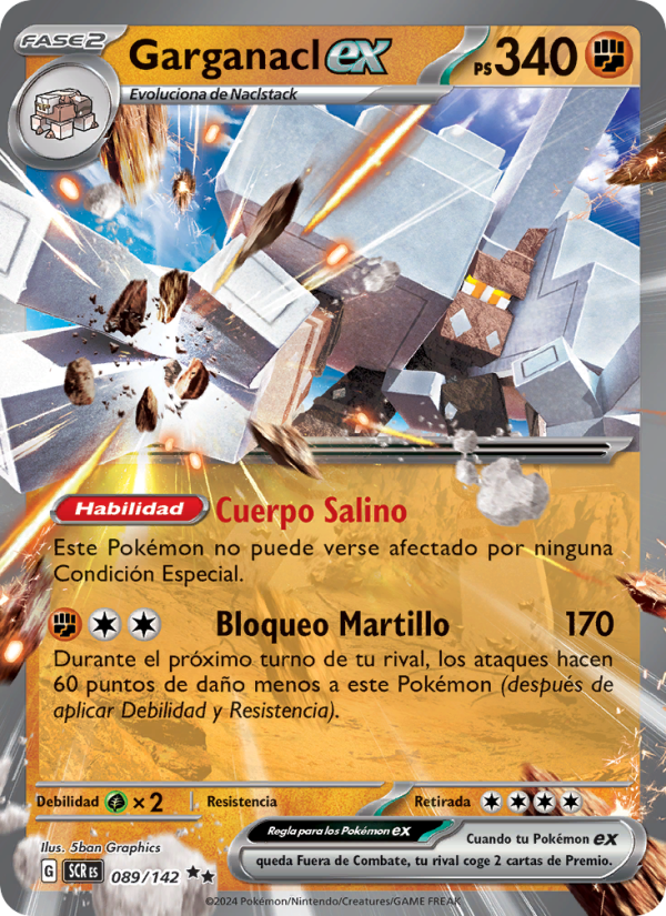 Garganacl ex 089 — Stellar Crown (Spanish Pokémon TCG card)