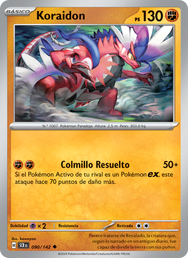 Koraidon 090 — Stellar Crown (Spanish Pokémon TCG card)