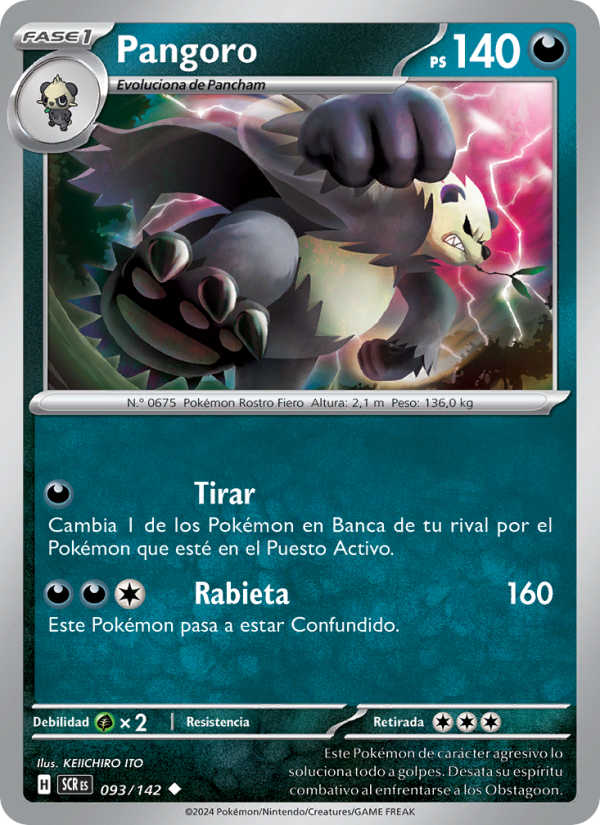Pangoro 093 — Stellar Crown (Spanish Pokémon TCG card)