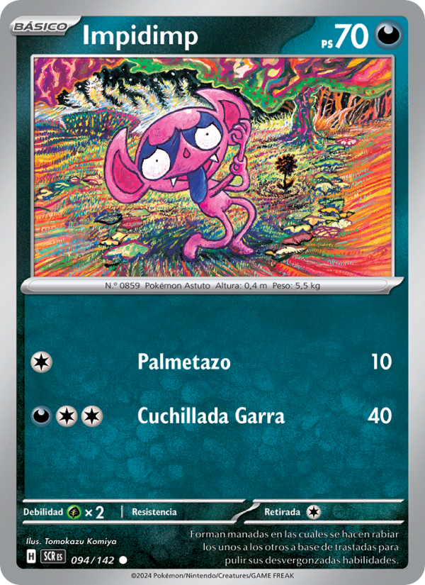 Impidimp 094 — Stellar Crown (Spanish Pokémon TCG card)
