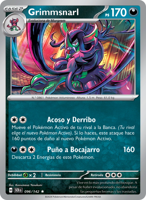 Grimmsnarl 096 — Stellar Crown (Spanish Pokémon TCG card)