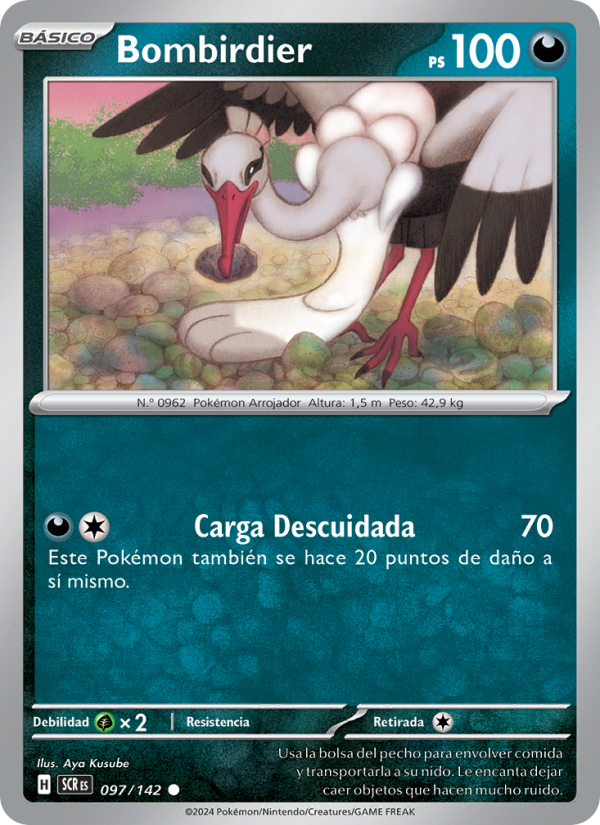 Bombirdier 097 — Stellar Crown (Spanish Pokémon TCG card)