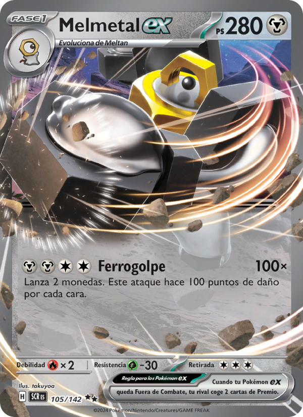 Melmetal ex 105 — Stellar Crown (Spanish Pokémon TCG card)