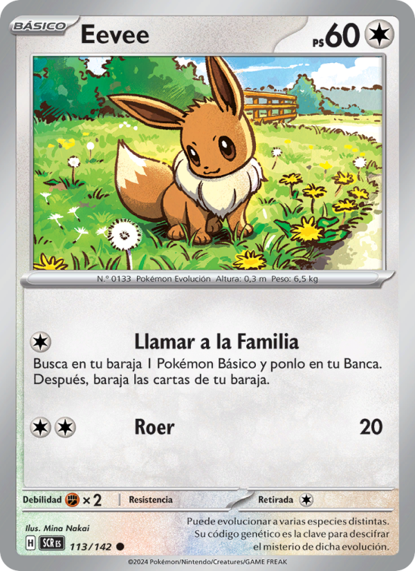 Eevee 113 — Stellar Crown (Spanish Pokémon TCG card)