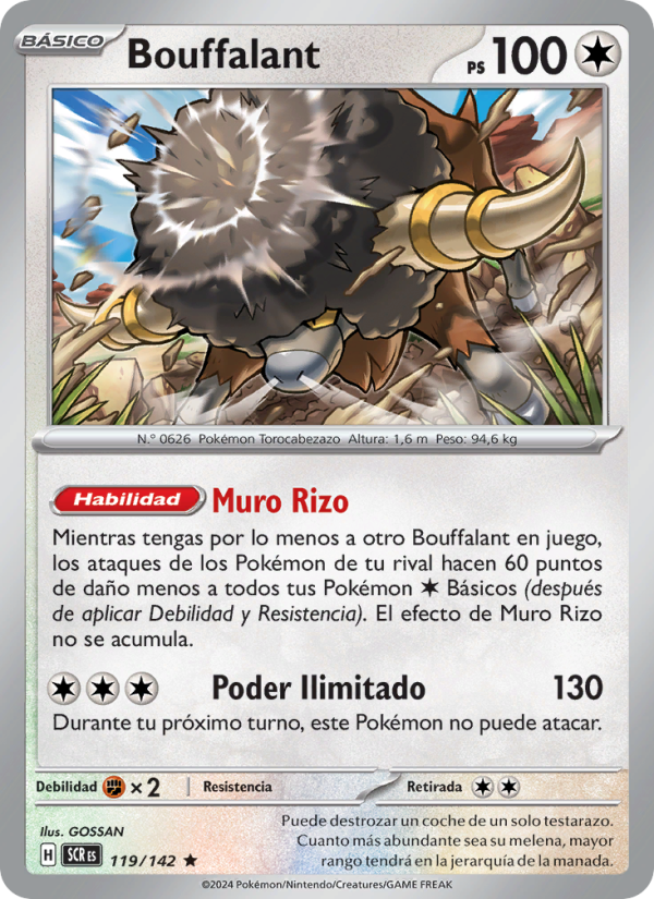 Bouffalant 119 — Stellar Crown (Spanish Pokémon TCG card)