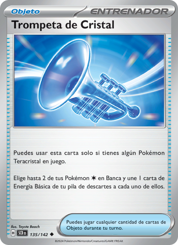 Trompeta de Cristal 135 — Stellar Crown (Spanish Pokémon TCG card)