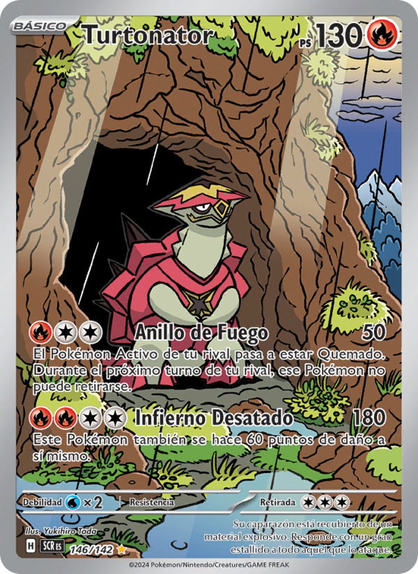 Turtonator 146 — Stellar Crown (Spanish Pokémon TCG card)