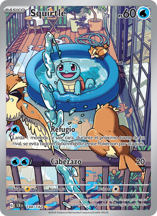 Squirtle 148 — Stellar Crown (Spanish Pokémon TCG card)