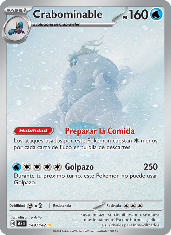 Crabominable 149 — Stellar Crown (Spanish Pokémon TCG card)