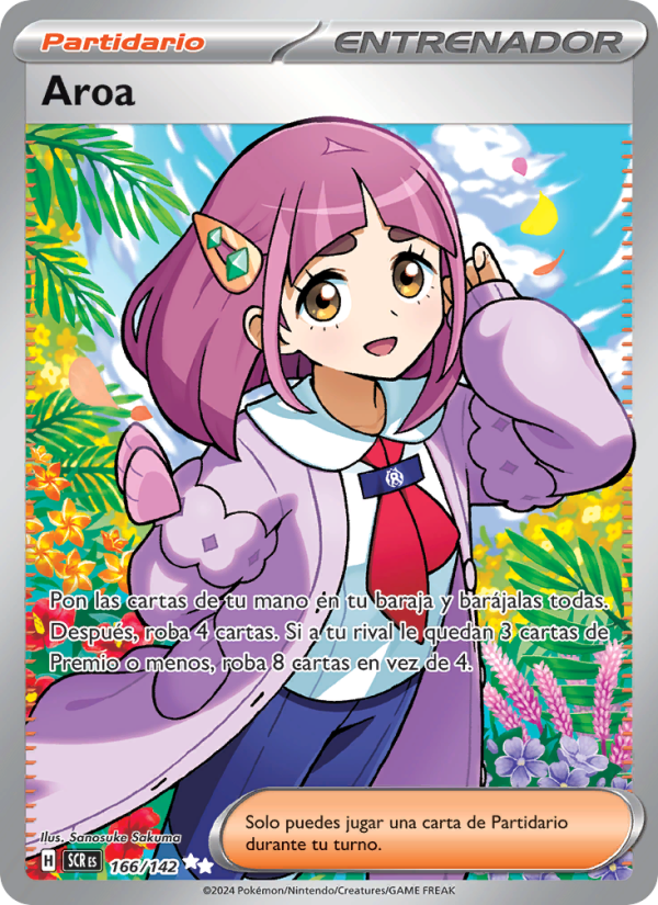 Aroa 166 — Stellar Crown (Spanish Pokémon TCG card)