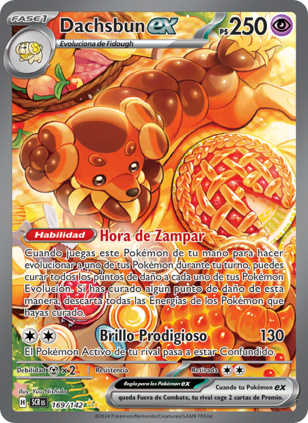 Dachsbun ex 169 — Stellar Crown (Spanish Pokémon TCG card)