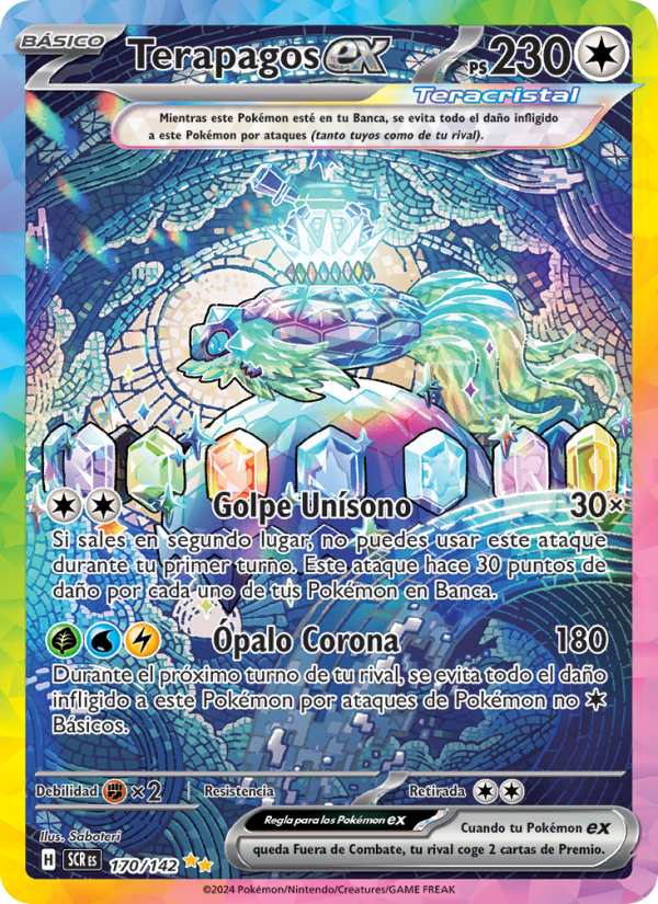 Terapagos ex 170 — Stellar Crown (Spanish Pokémon TCG card)
