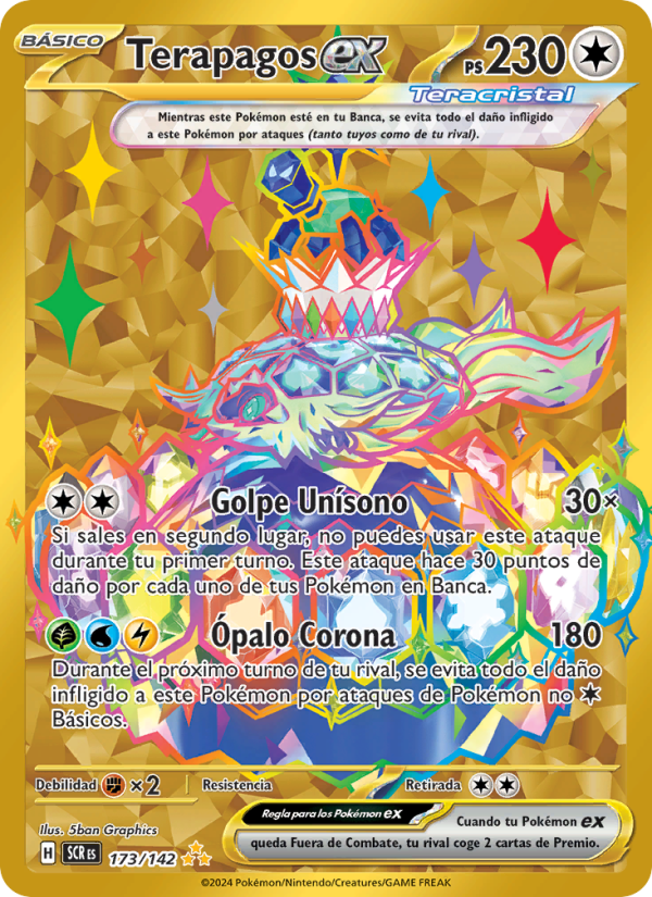Terapagos ex 173 — Stellar Crown (Spanish Pokémon TCG card)